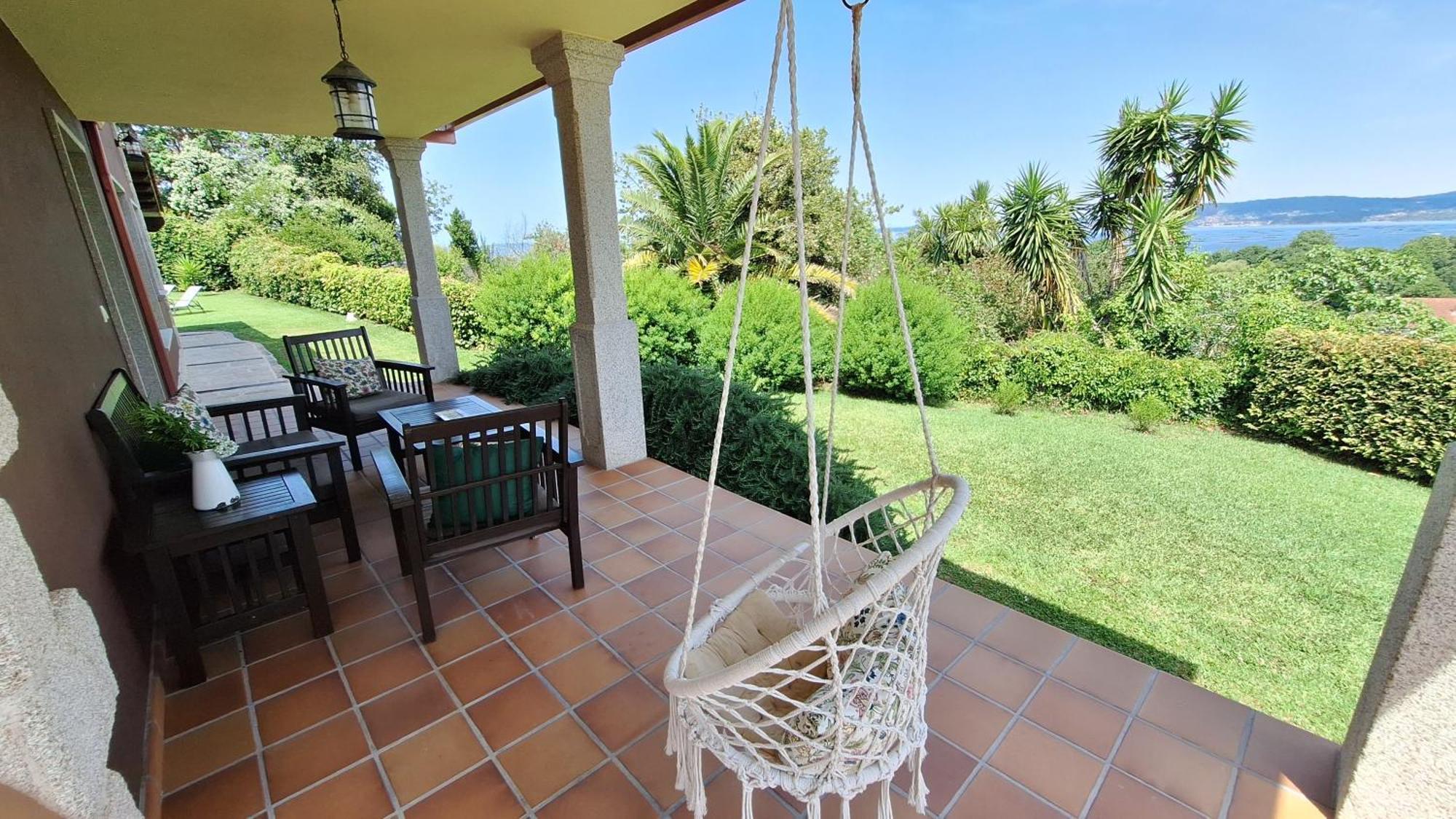 Chalet Rural 400 m playa piscina barbacoa chimenea Bueu Esterno foto