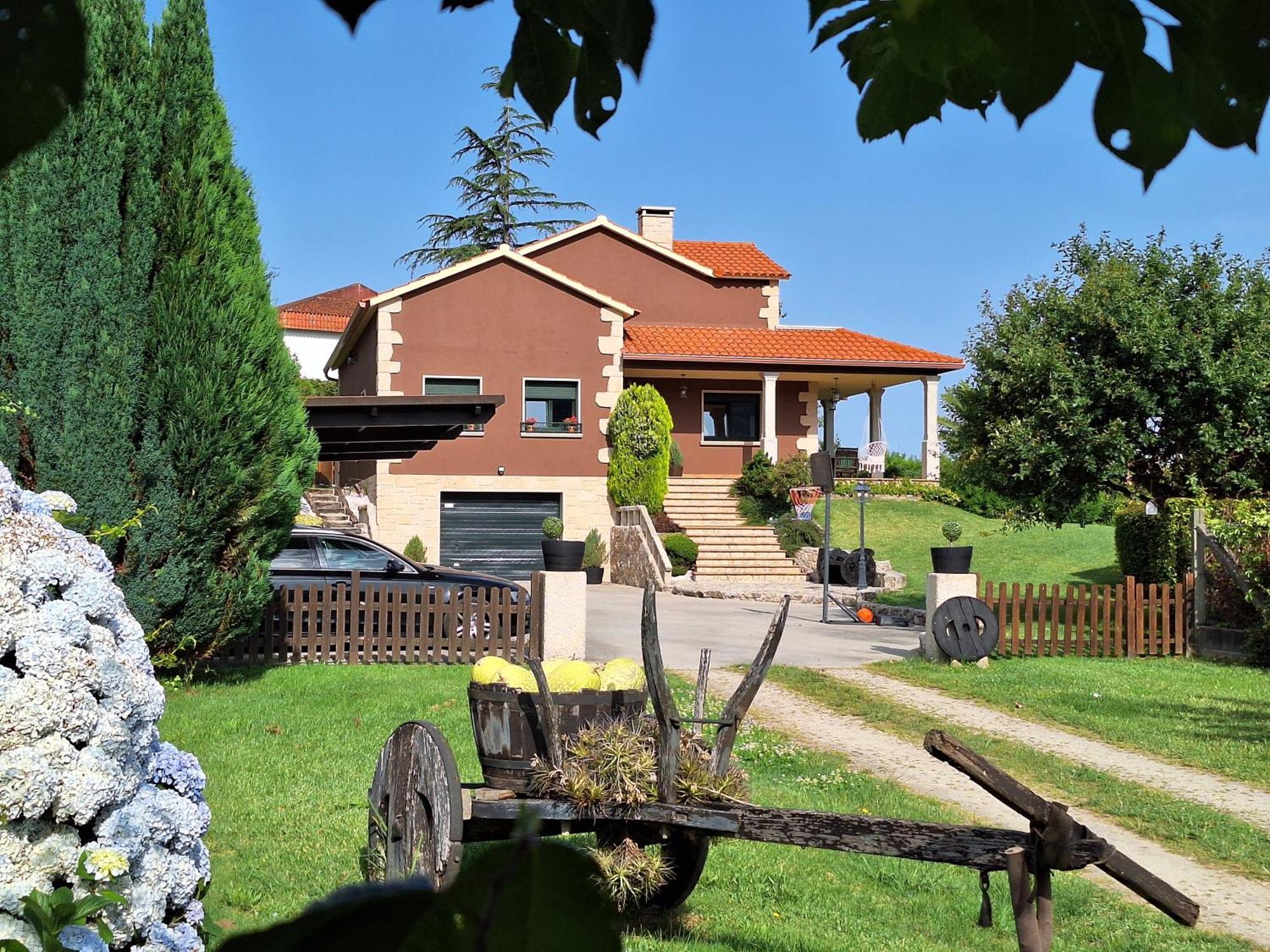 Chalet Rural 400 m playa piscina barbacoa chimenea Bueu Esterno foto